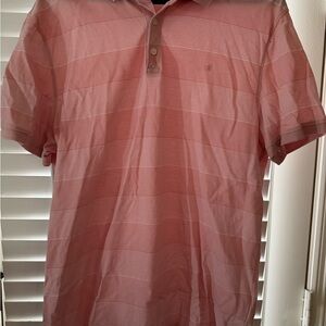 Calvin Klein Pink Polo Shirt with Stripes